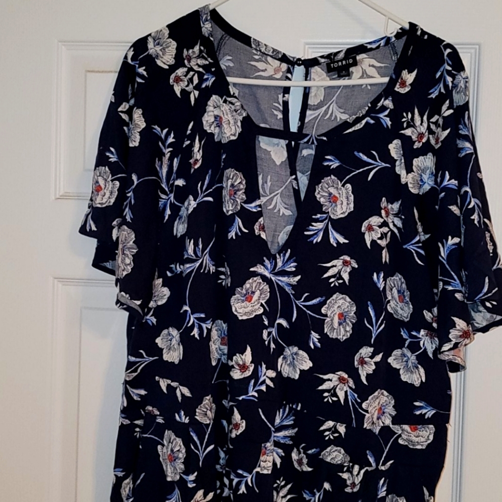 Blue Floral Jumpsuit